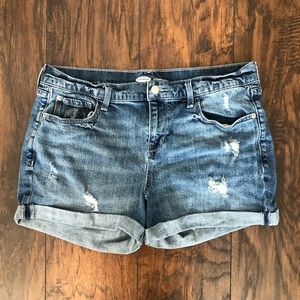 Old Navy Boyfriend Medium Wash Denim Shorts 14